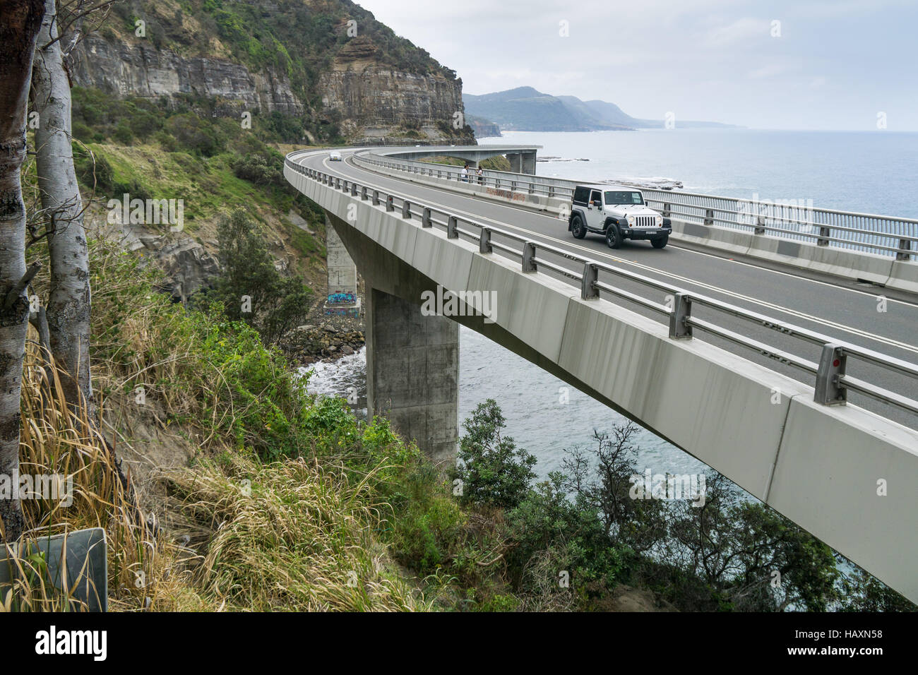 Le Sea Cliff Bridge dans Coalcliffe, NSW, Australie Banque D'Images