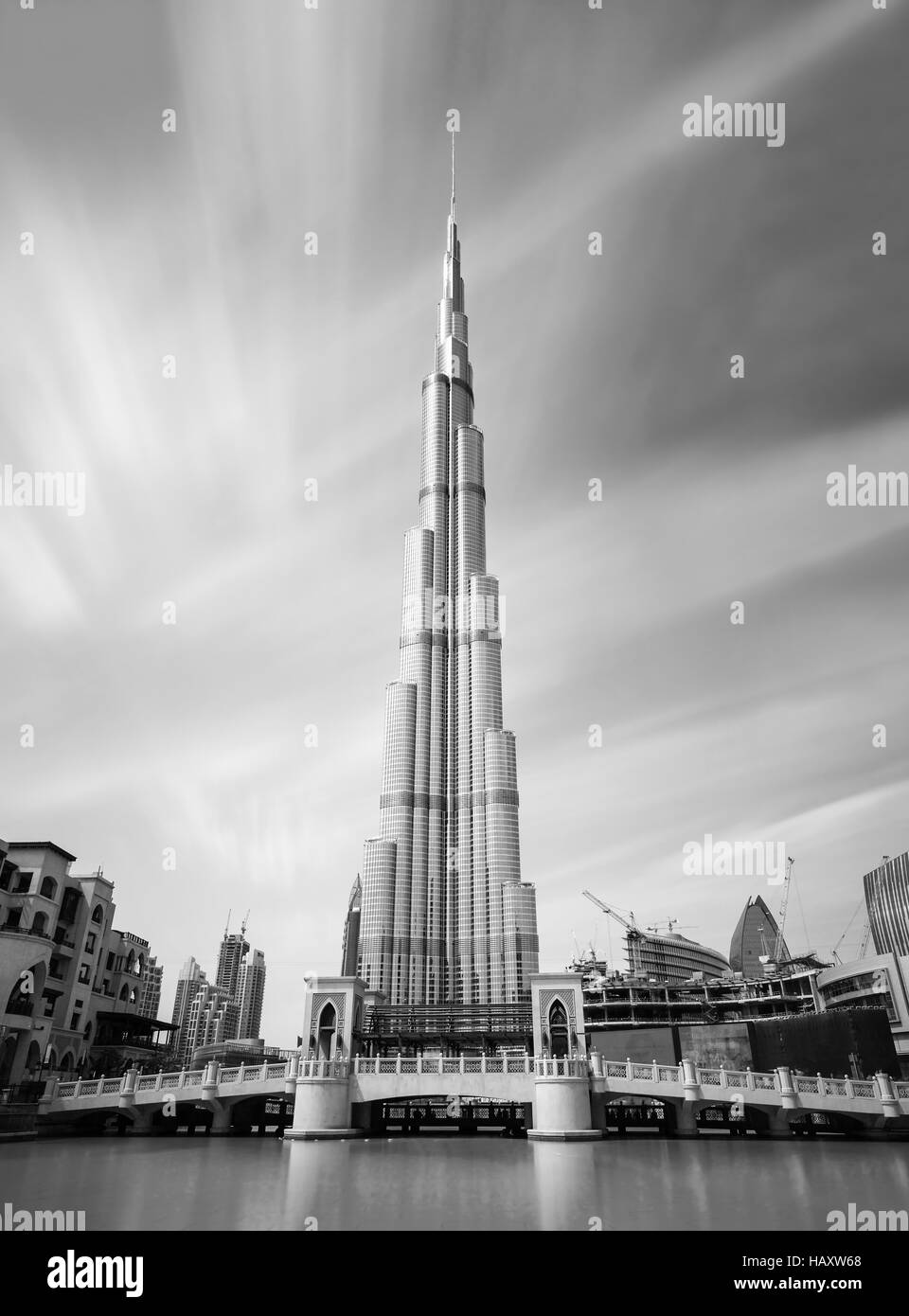 Dubaï, Émirats arabes unis - février 29, 2016 : vue sur le Burj Khalifa bâtiment le plus haut du monde, la ville de Dubaï, Emirats Arabes Unis Banque D'Images