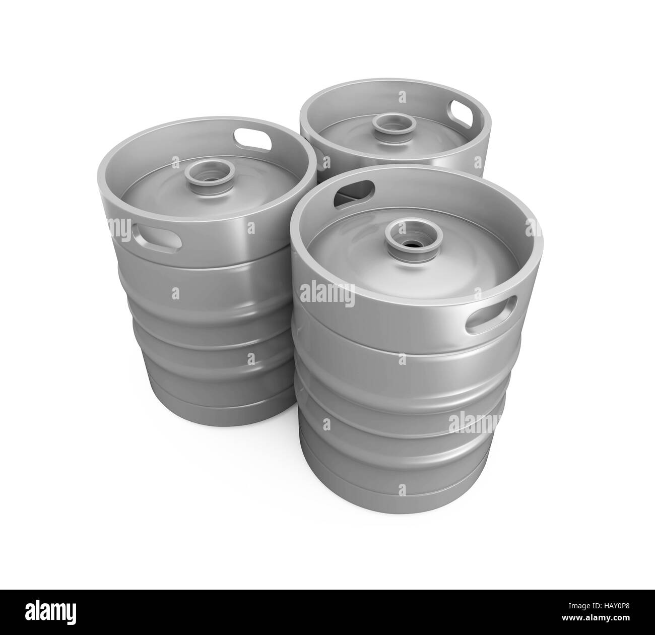 Fûts de bière métallique Banque D'Images