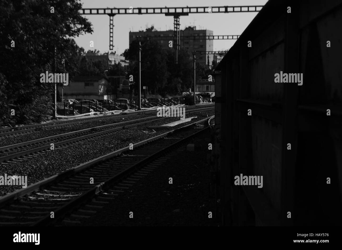 Exploration urbaine dans un réservoir de carburant Banque D'Images