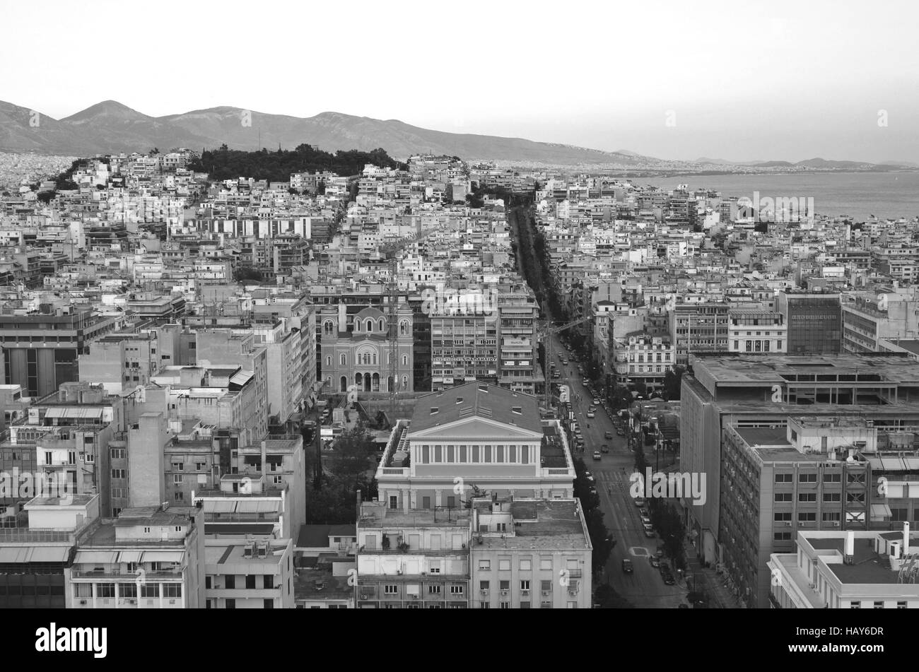 Photos du plus haut bâtiment d'Athènes et une fois dans les Balkans Banque D'Images