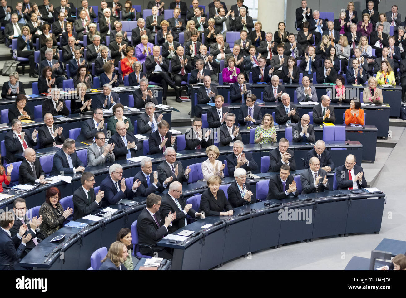 4 ans plus Merkel Banque D'Images