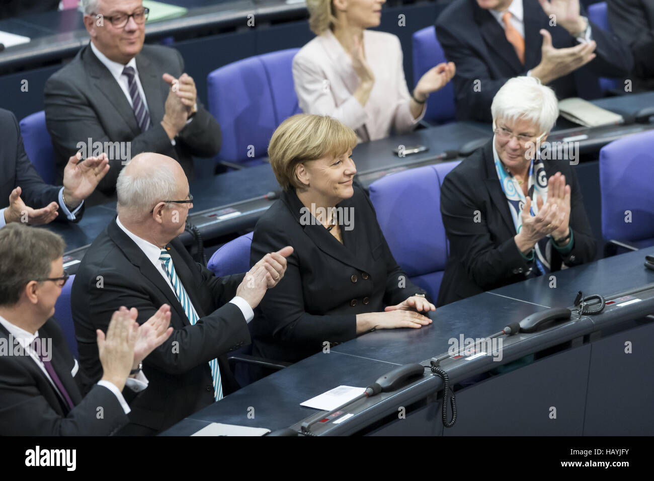 4 ans plus Merkel Banque D'Images