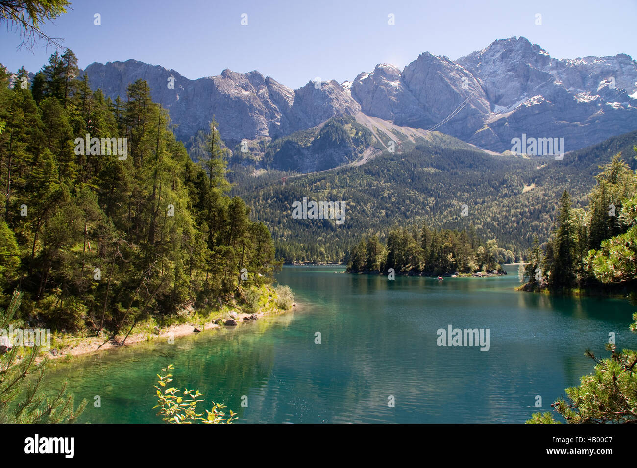 Alpes, Eibsee, lac de montagne, la Bavière Banque D'Images