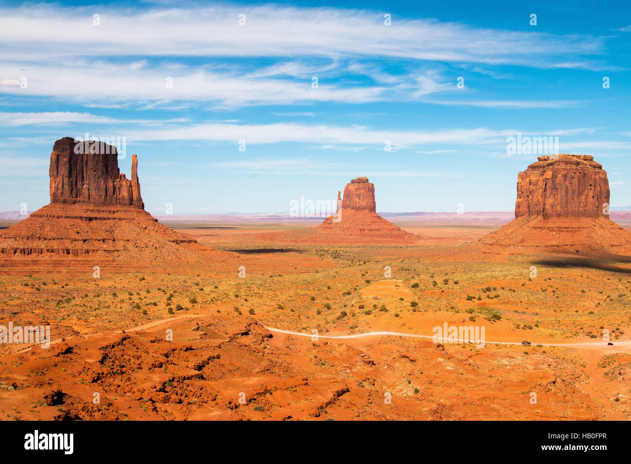 Monument Valley, à la frontière entre l'Arizona et l'Utah, United States Banque D'Images