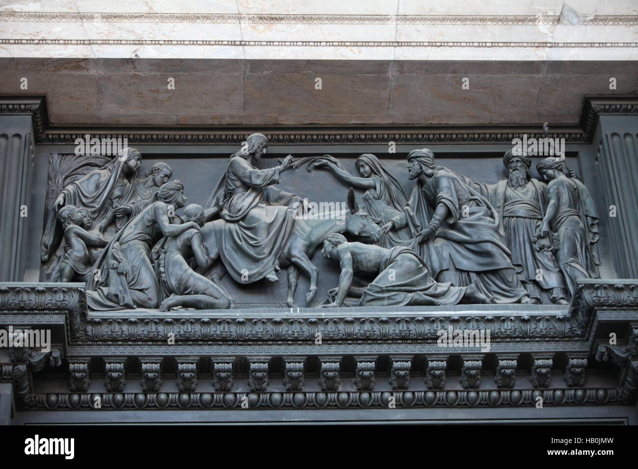 L'entrée de Jésus à Jérusalem Banque D'Images