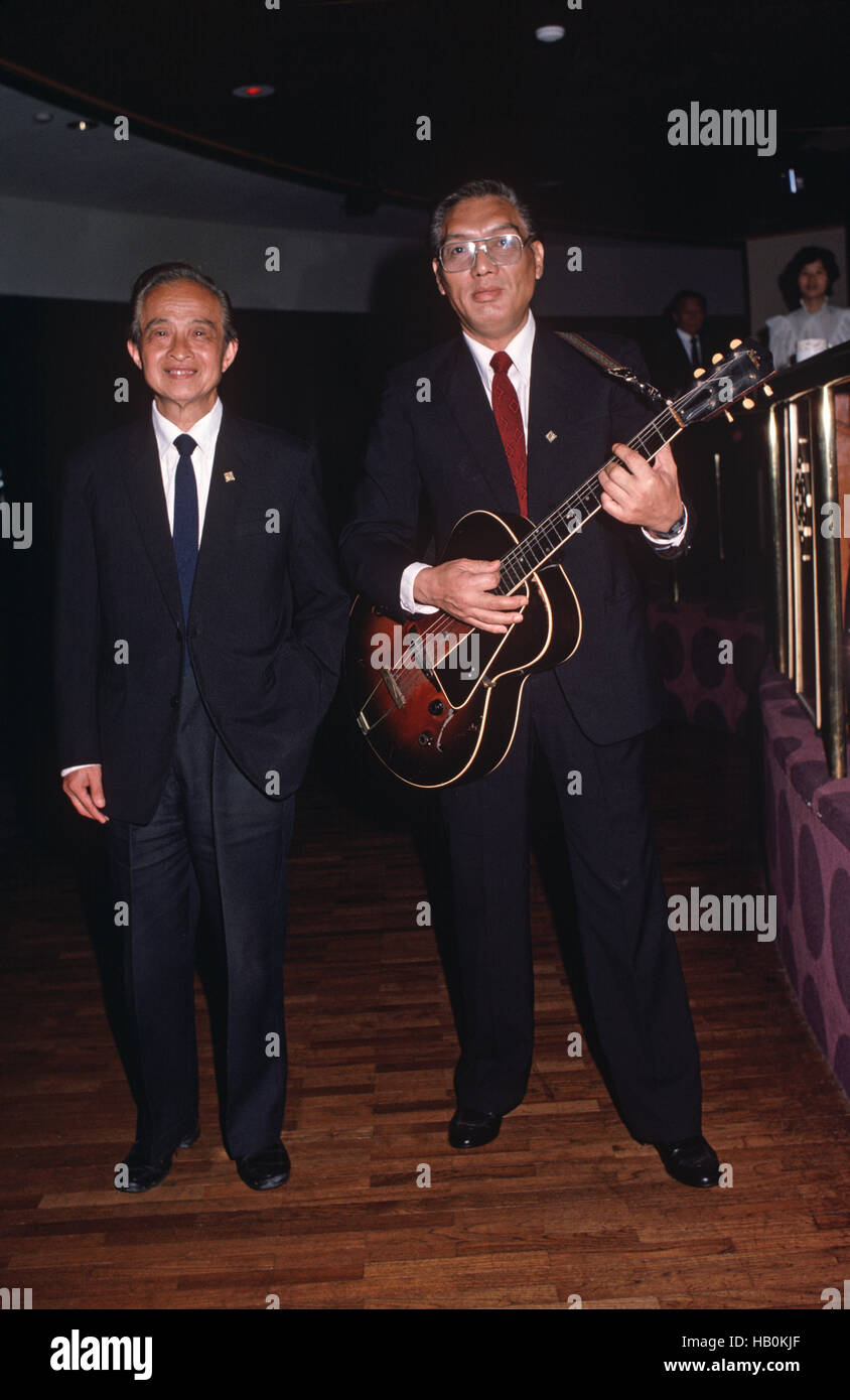 Musiciens du Jimmy King Jazz Orchestra, Shanghai, Chine, 1980 Banque D'Images