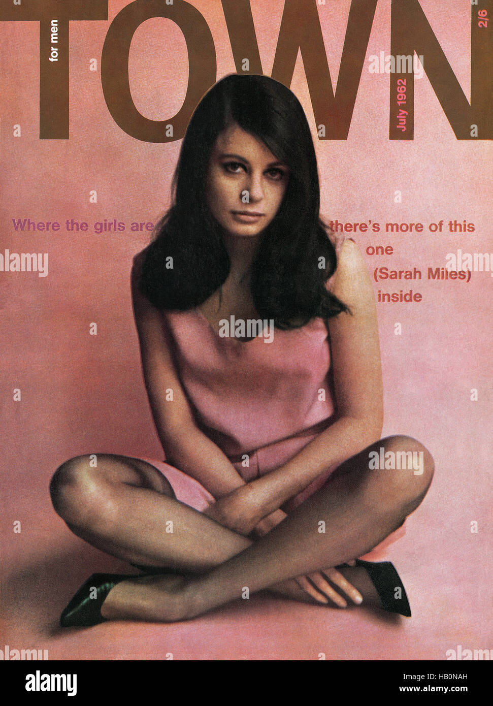 Couverture du magazine de la ville, juillet 1962, avec l'actrice Sarah Miles Banque D'Images