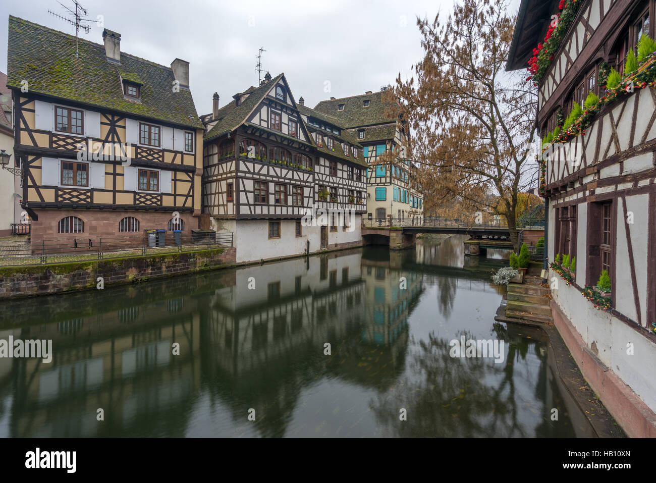 L'ill à la Petite France, Strasbourg Banque D'Images