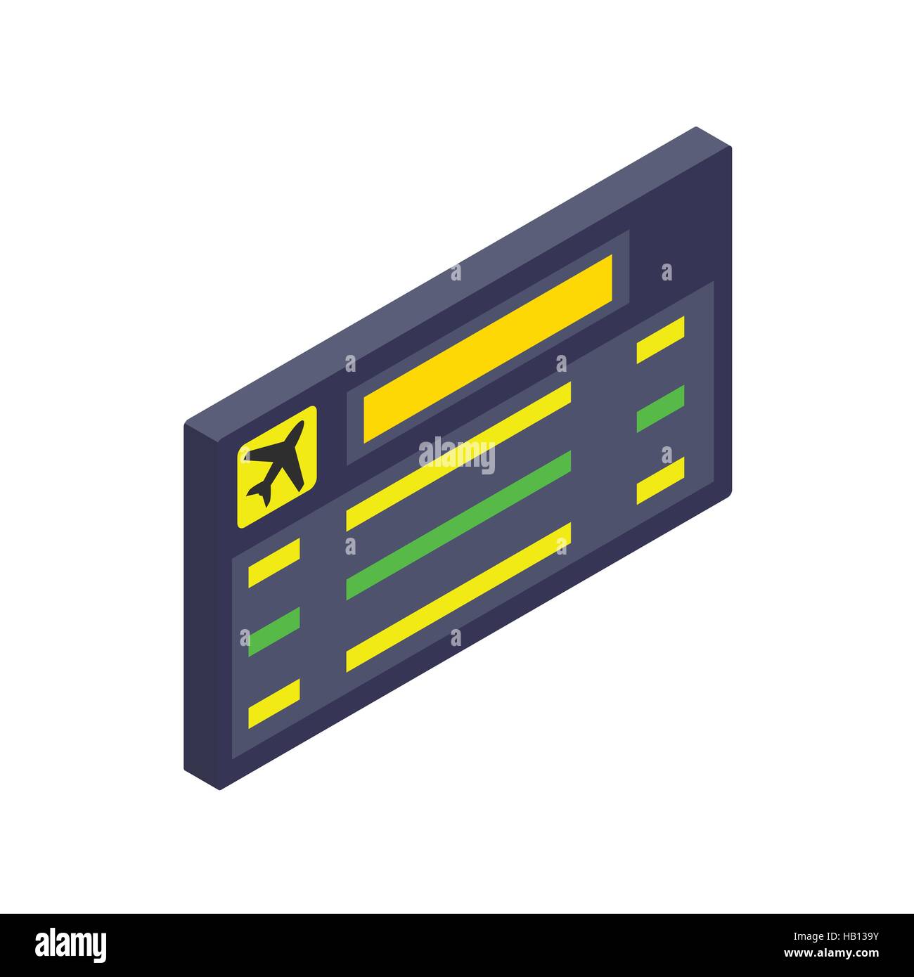 Billet d'air tableau de bord de l'icône 3D isométrique Illustration de Vecteur