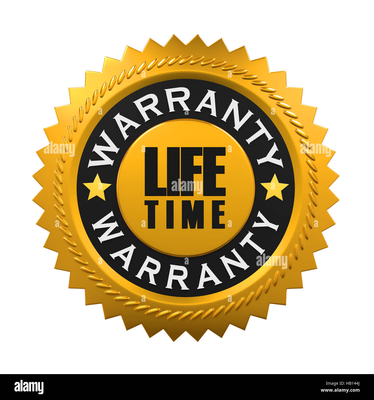 Étiquette de garantie à vie Banque D'Images