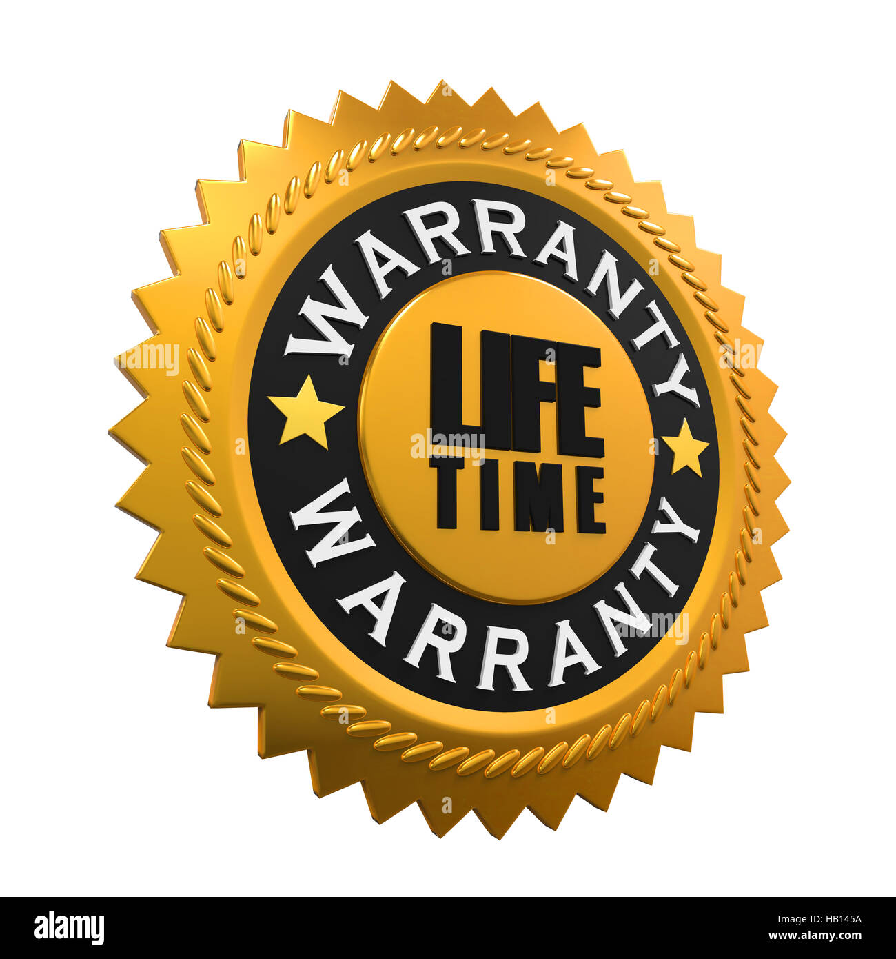 Étiquette de garantie à vie Banque D'Images