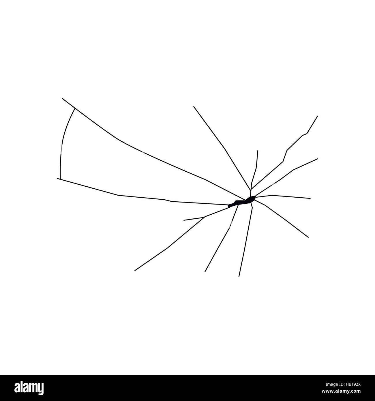 Silhouette de verre cassée Illustration de Vecteur