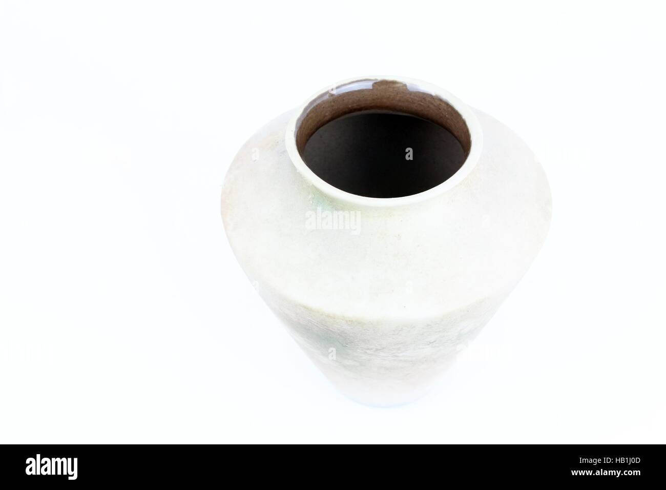 Vue détaillée de la partie supérieure de la céramique argile pitcher, fabriqué en Italie Banque D'Images