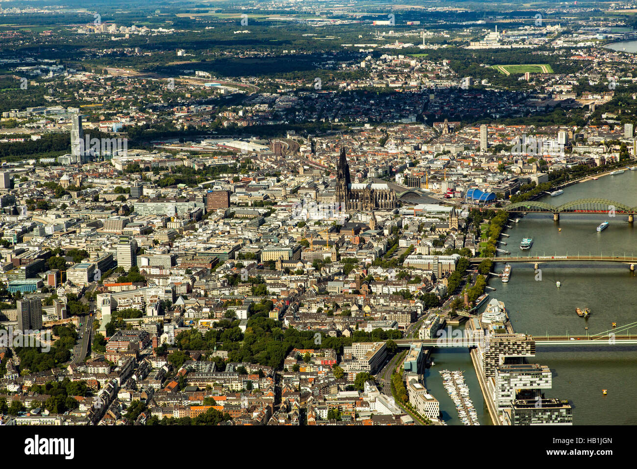 Vue aérienne Cologne Banque D'Images