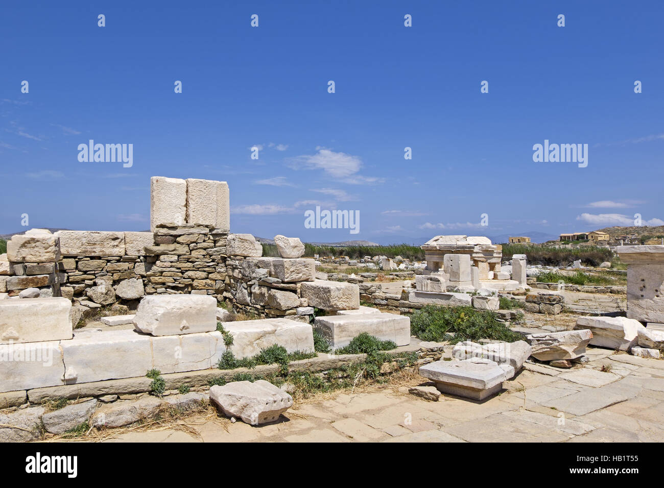 Site archéologique de Delos Banque D'Images