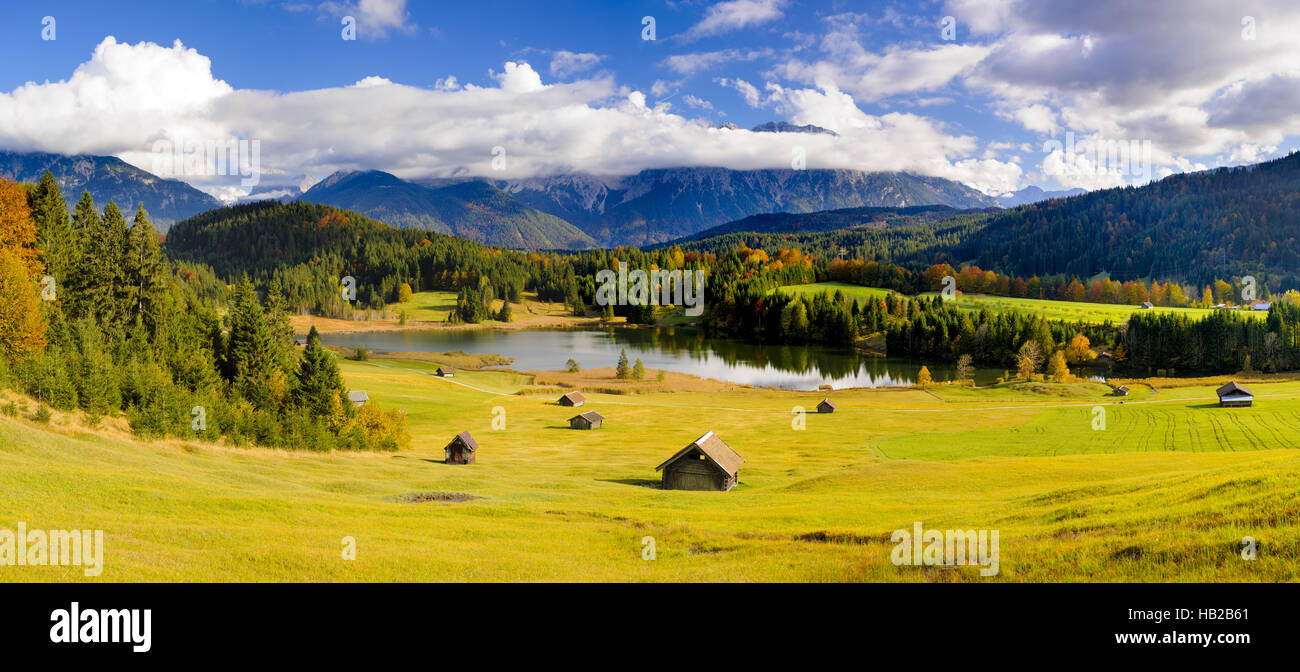 Vaste panorama paysage en Bavière, Allemagne, Banque D'Images