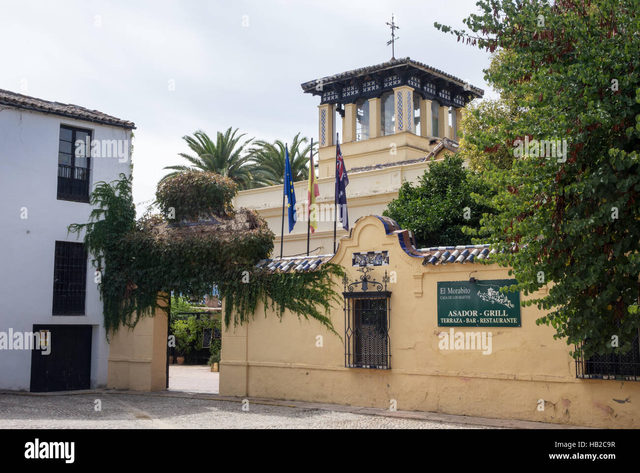 Restaurant El Morabito à Ronda Banque D'Images