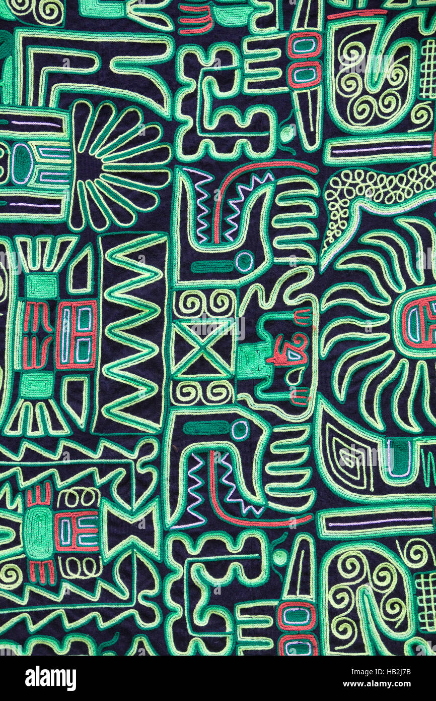 Mode # natif indiens et tapis de couleur de fond, Pérou Banque D'Images