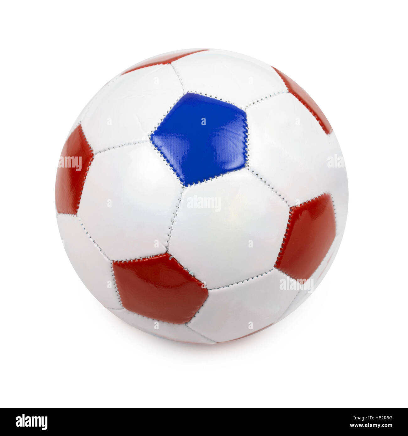 Soccer ball on white Banque D'Images