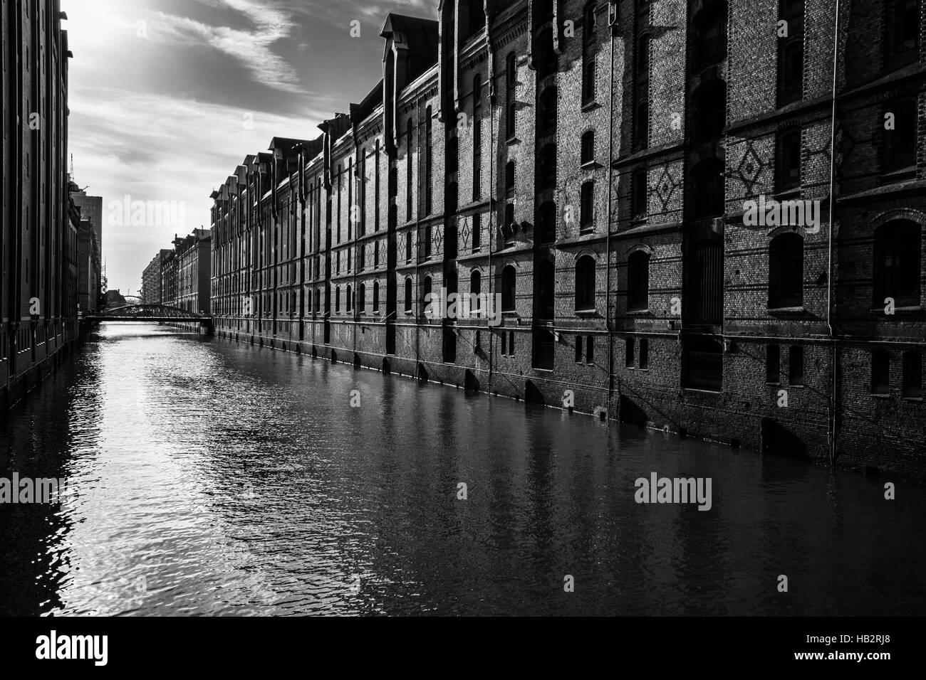 Dans les entrepôts Speicherstadt, Hambourg Banque D'Images