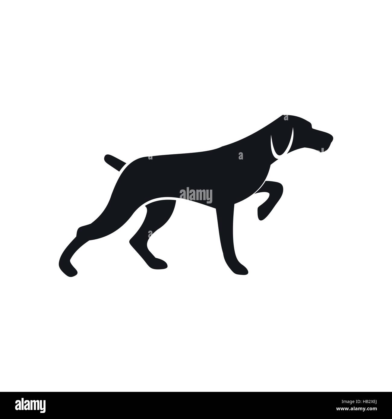 Chien de chasse icône simple noir Image Vectorielle Stock - Alamy