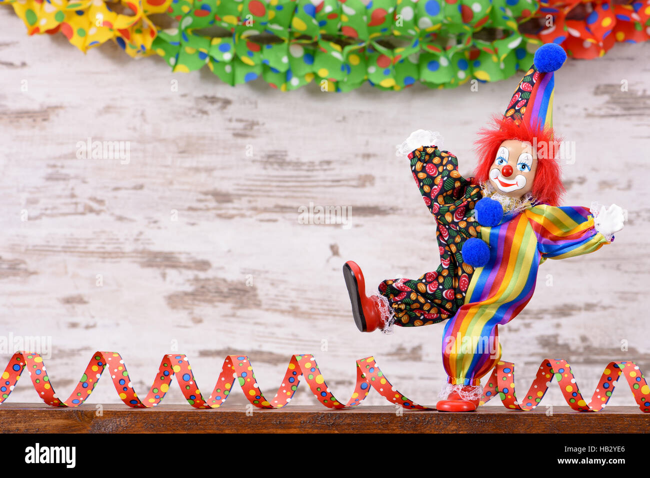 Funny clown au carnaval Banque D'Images