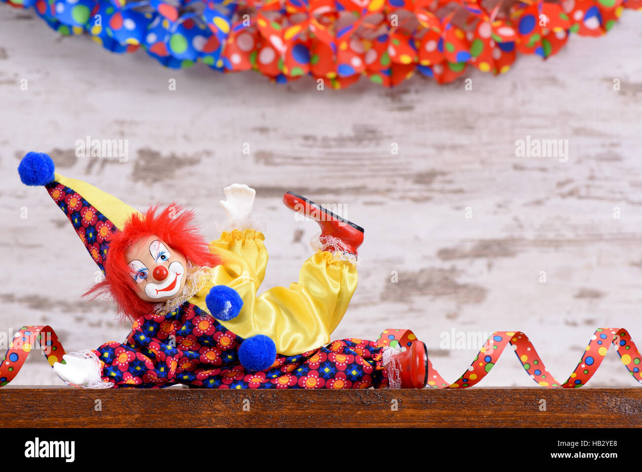 Funny clown au carnaval Banque D'Images
