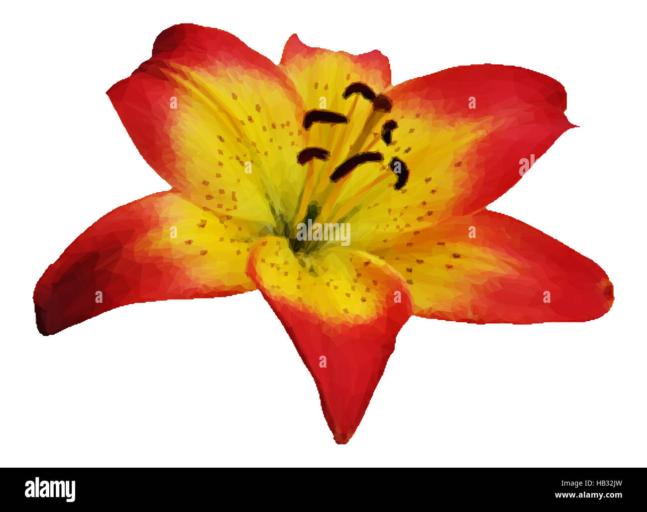 Fleur de Lys low poly Banque D'Images