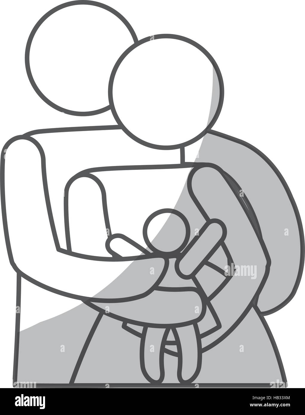 Famille De Parents Et Bebe Icone Sur Fond Blanc Le Pictogramme Design Vector Illustration Image Vectorielle Stock Alamy
