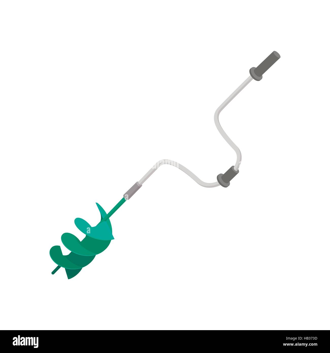 Pêche à la main l'icône cartoon glace Illustration de Vecteur