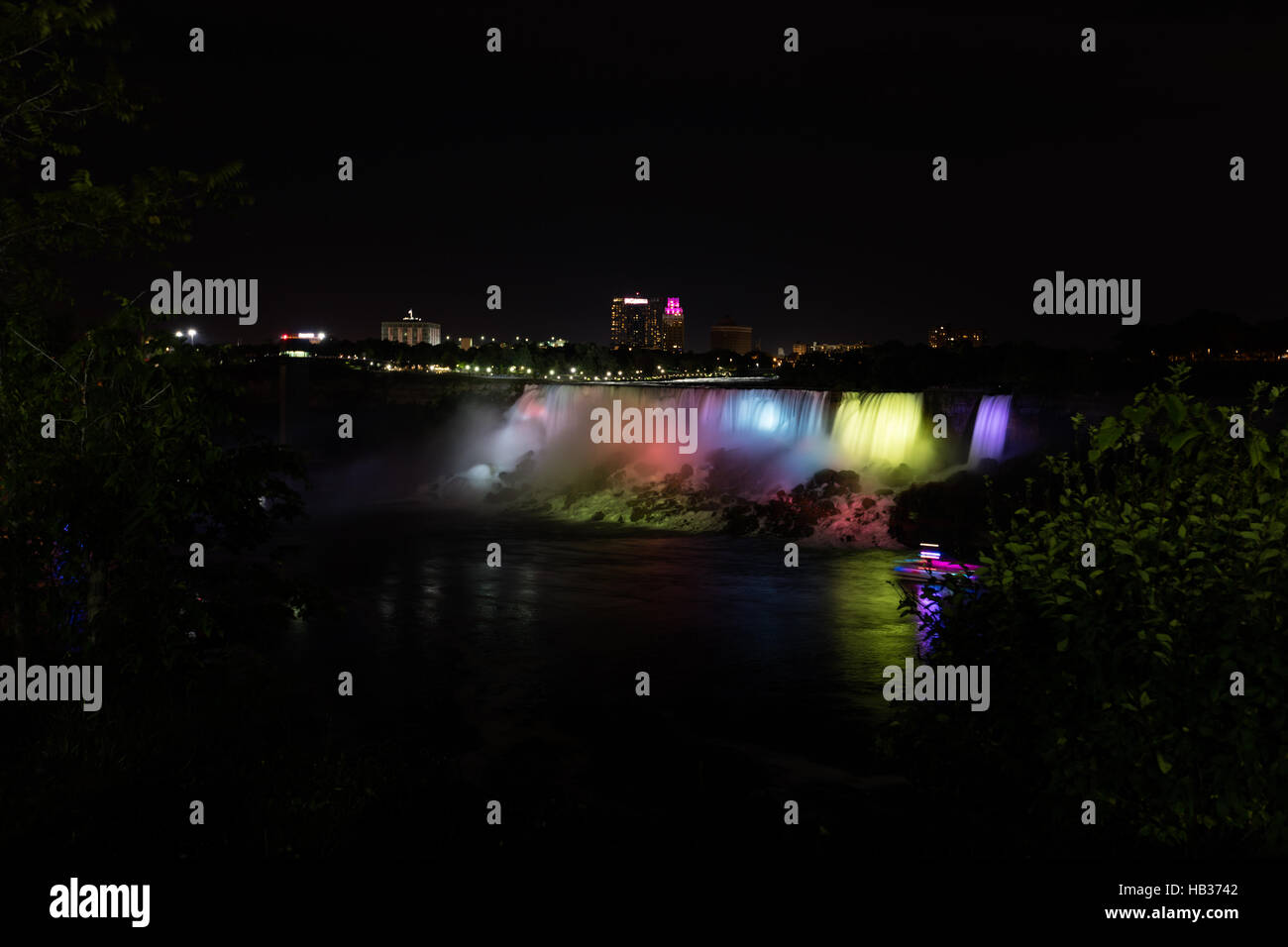 Nocturne de Niagara Falls Banque D'Images