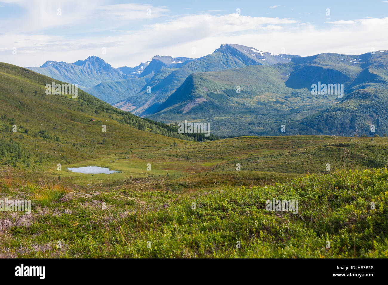 Paysage de montagne, Volda (Norvège) Banque D'Images