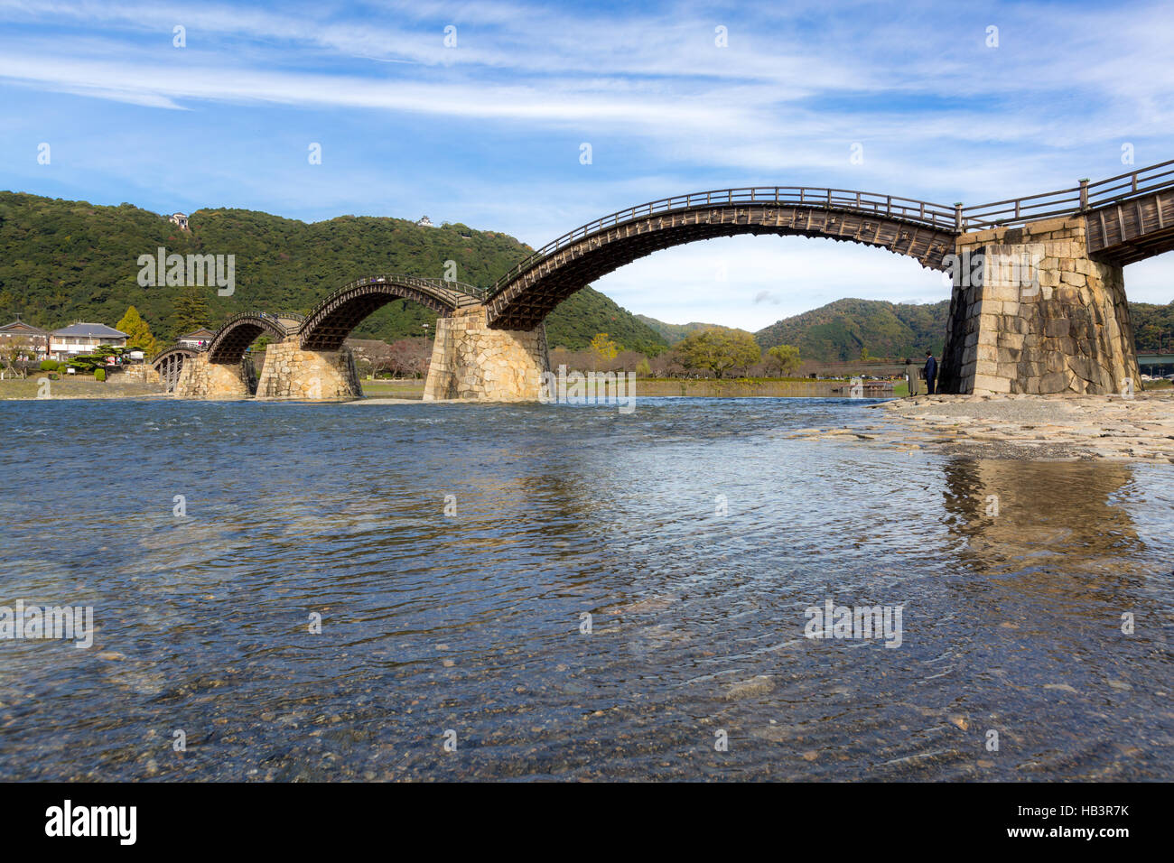 Hiroshima Iwakuni Kintai Bridge Banque D'Images