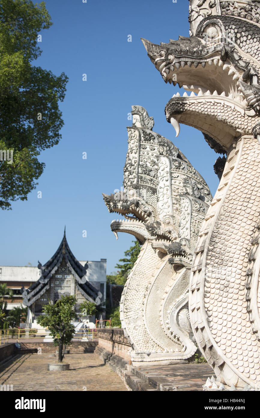 Asie Thaïlande Chiang Wat Chedi Luang Banque D'Images