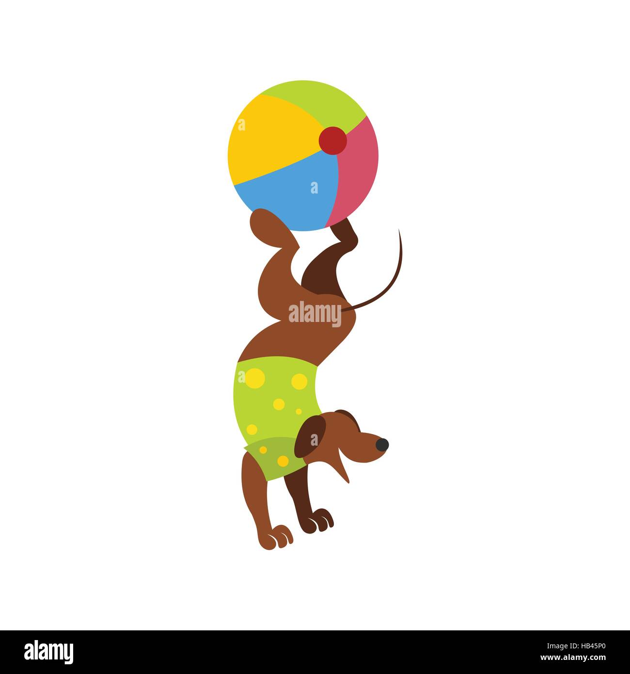L'icône d'équilibre balle chien Illustration de Vecteur