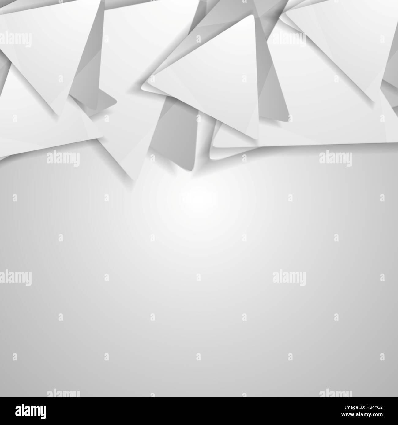 Arrière-plan gris triangles géométriques Banque D'Images