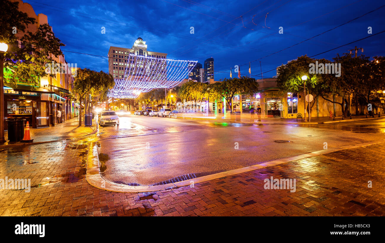 Bars et vie nocturne sur Himmarshee populaires St à Fort Lauderdale, Floride Banque D'Images