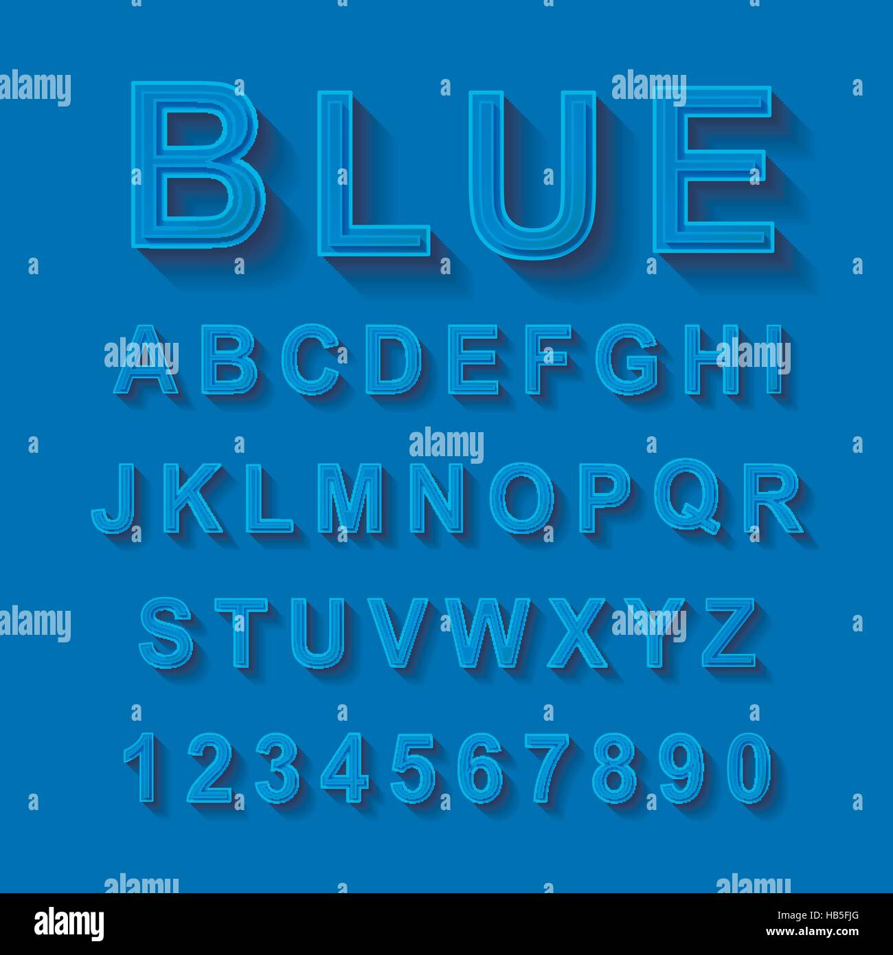 Set design bleu sur fond bleu Illustration de Vecteur