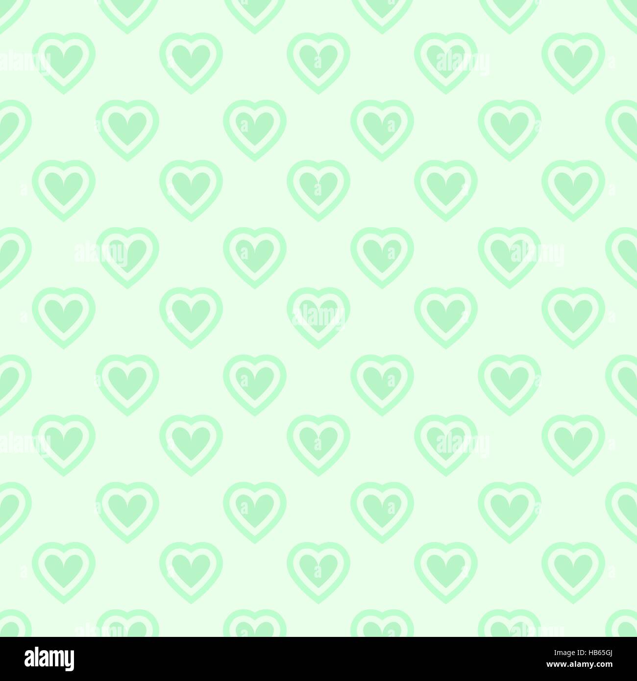 Coeur vert motif transparent packaging papier fond en format vectoriel Illustration de Vecteur