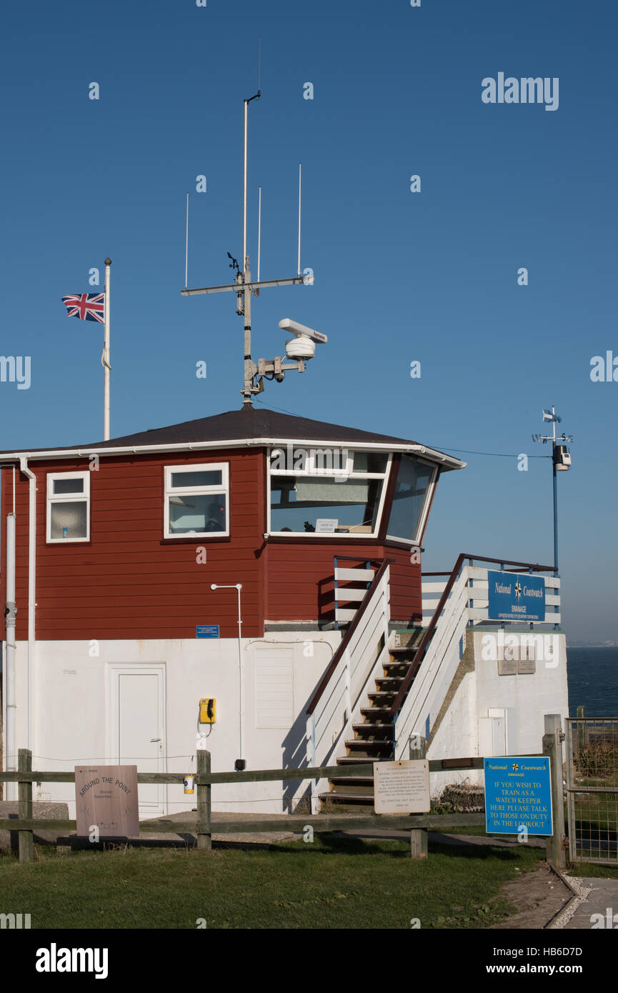 La station d'observation maritime à Swanage, Dorset. Banque D'Images