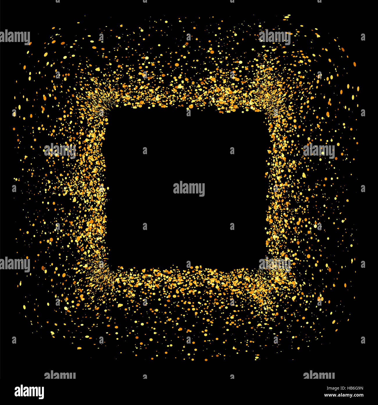 Gold Circle Frame Banque D'Images