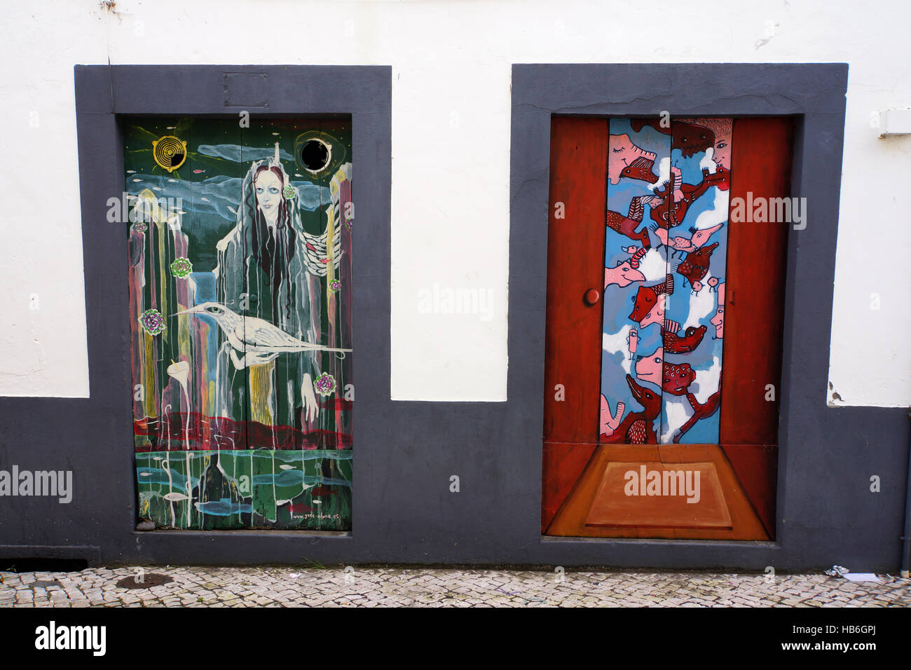 Künstlerisch gestaltete Tür Banque D'Images