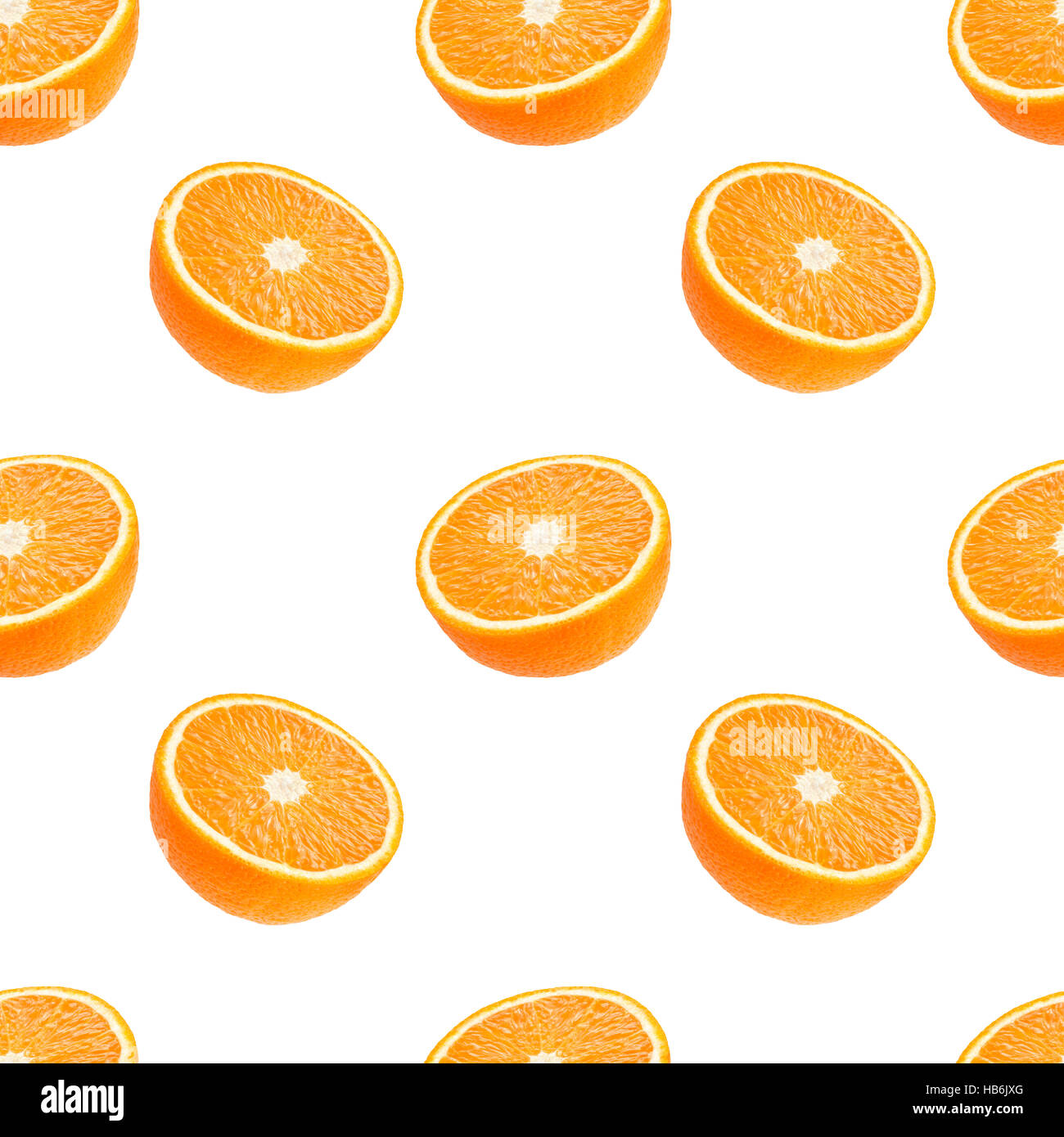 Motif de fruits oranges transparente isolé sur fond blanc Banque D'Images