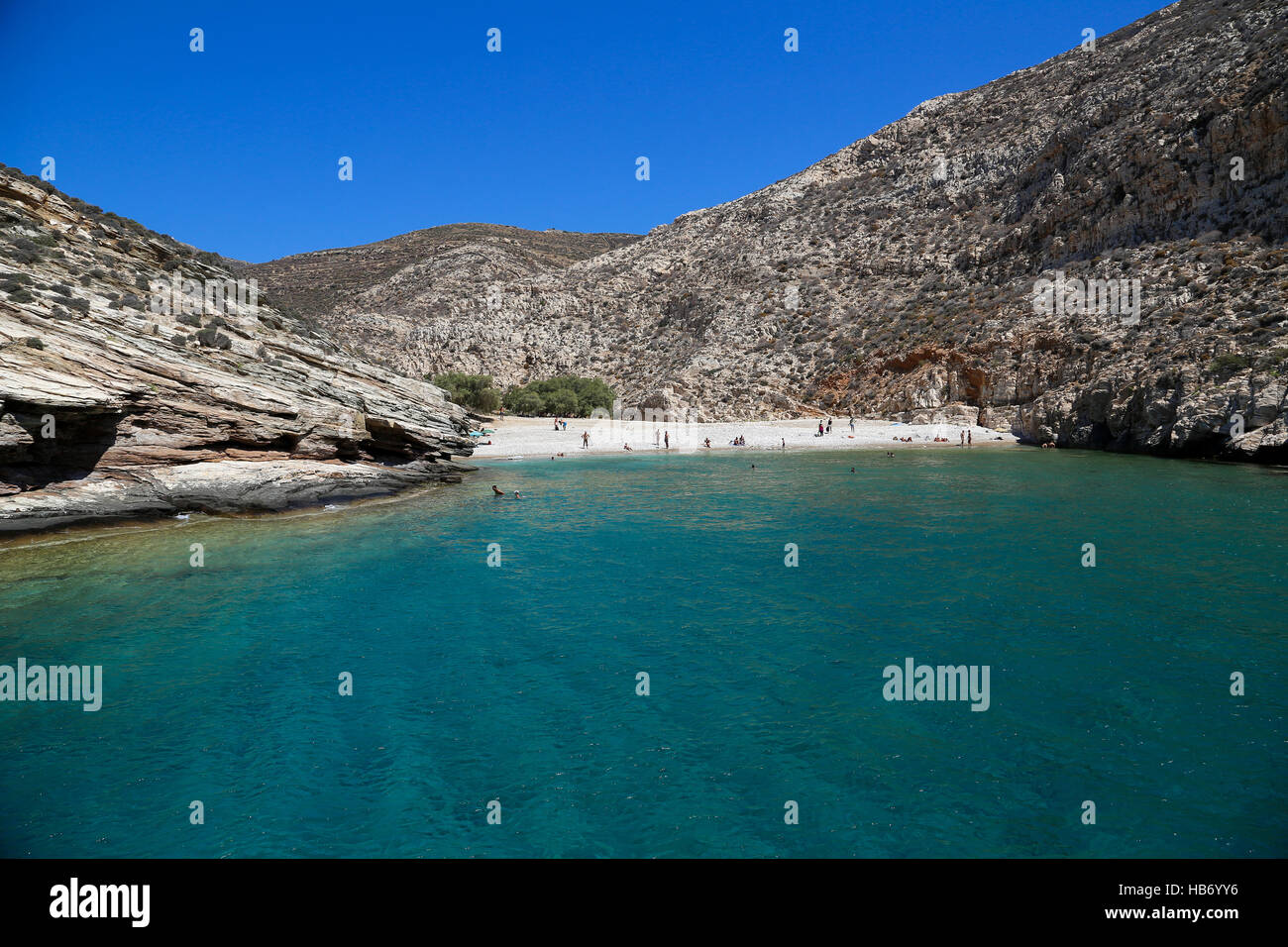 Plage de Folegandros Banque D'Images