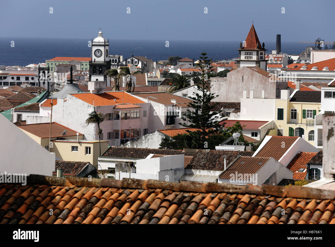 Ville historique de Ponta Delgada, Açores Banque D'Images