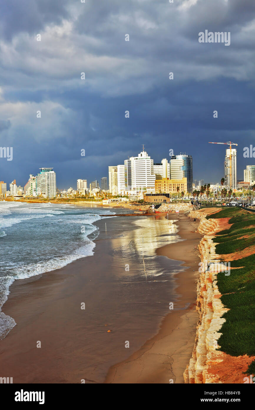 Plage à Tel Aviv Banque D'Images