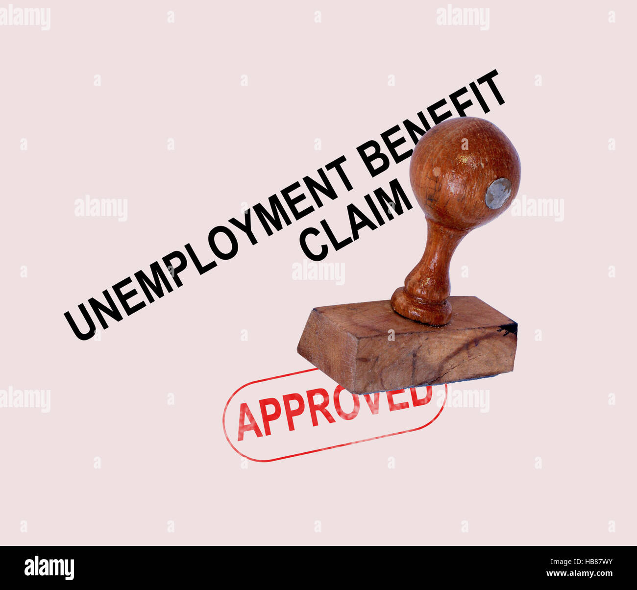 Demande de prestations de chômage approuvé Banque D'Images
