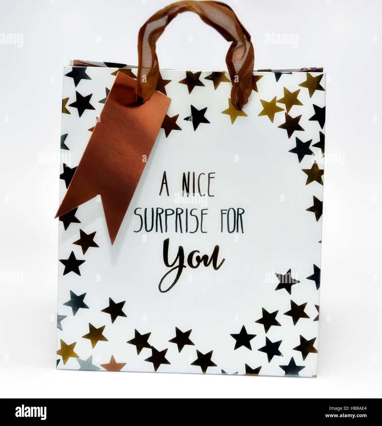 Sac cadeau de Noël surprise Banque D'Images