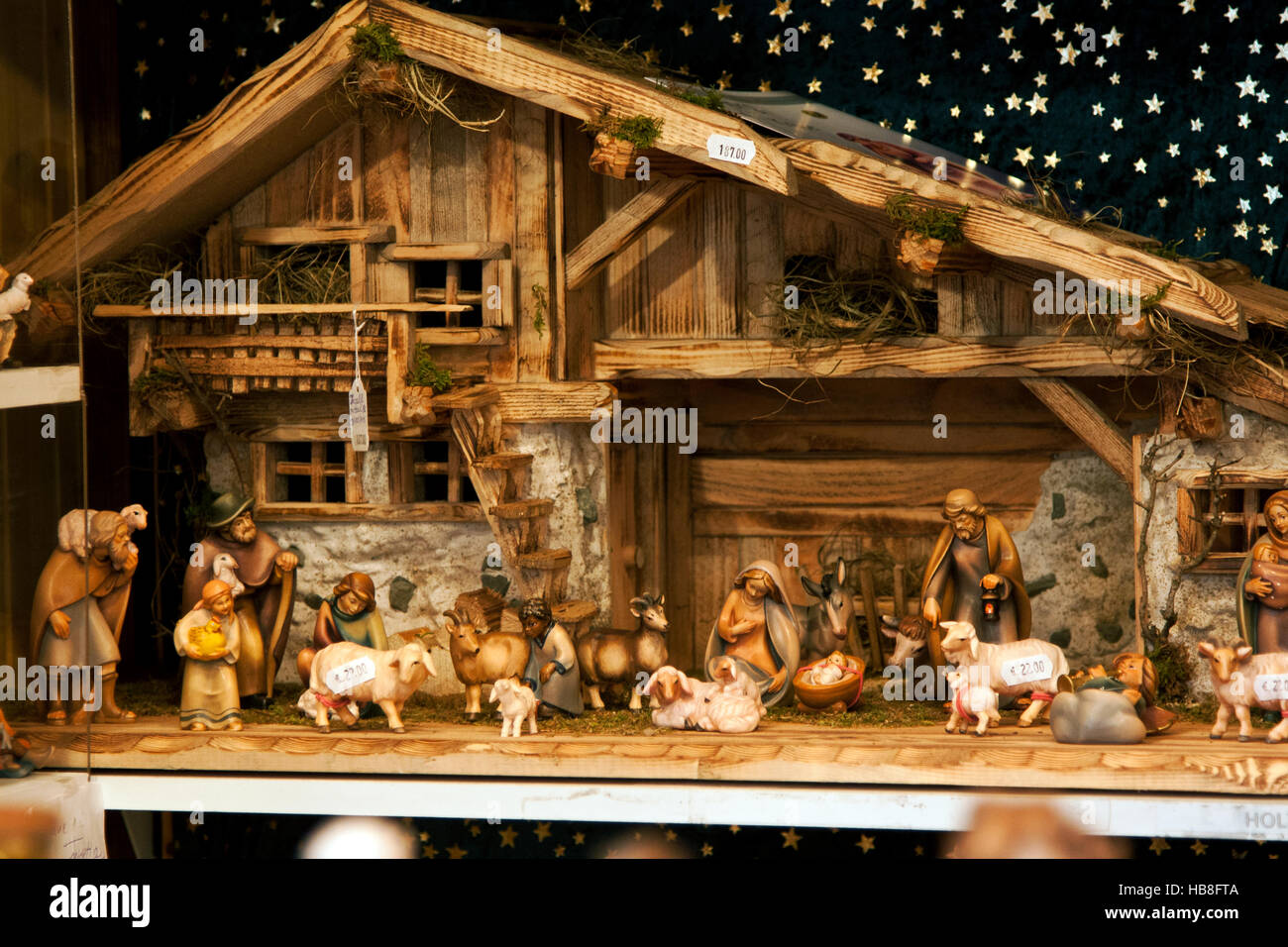 Marché de Noël à Ludwigsberg, Allemagne,maison de vacances crèche situé  dans le cadre d'une ferme allemande Photo Stock - Alamy